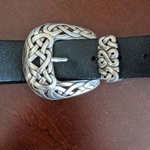 Size small black leather belt